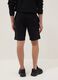 Bermuda neri in misto cotone con vita elasticizzata regular fit_2