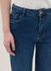 Stretch blue regular fit cotton blend denim trousers_3