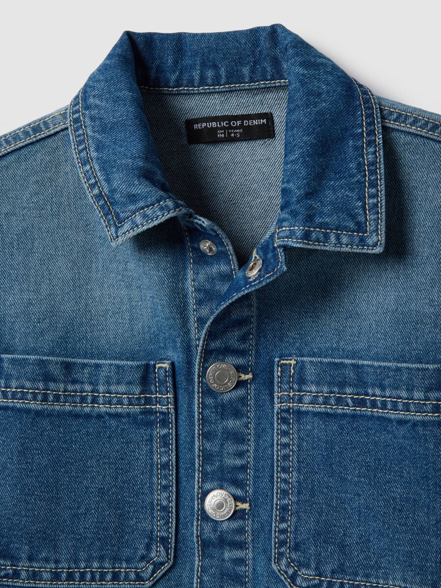 Pure cotton denim jacket regular fit for children_2