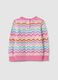 Cotton pullover with openwork design_1