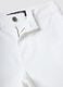 White stretch-cotton denim shorts, regular fit_5