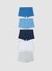 Pack of five multicolour midi boxer shorts in stretch organic cotton_0