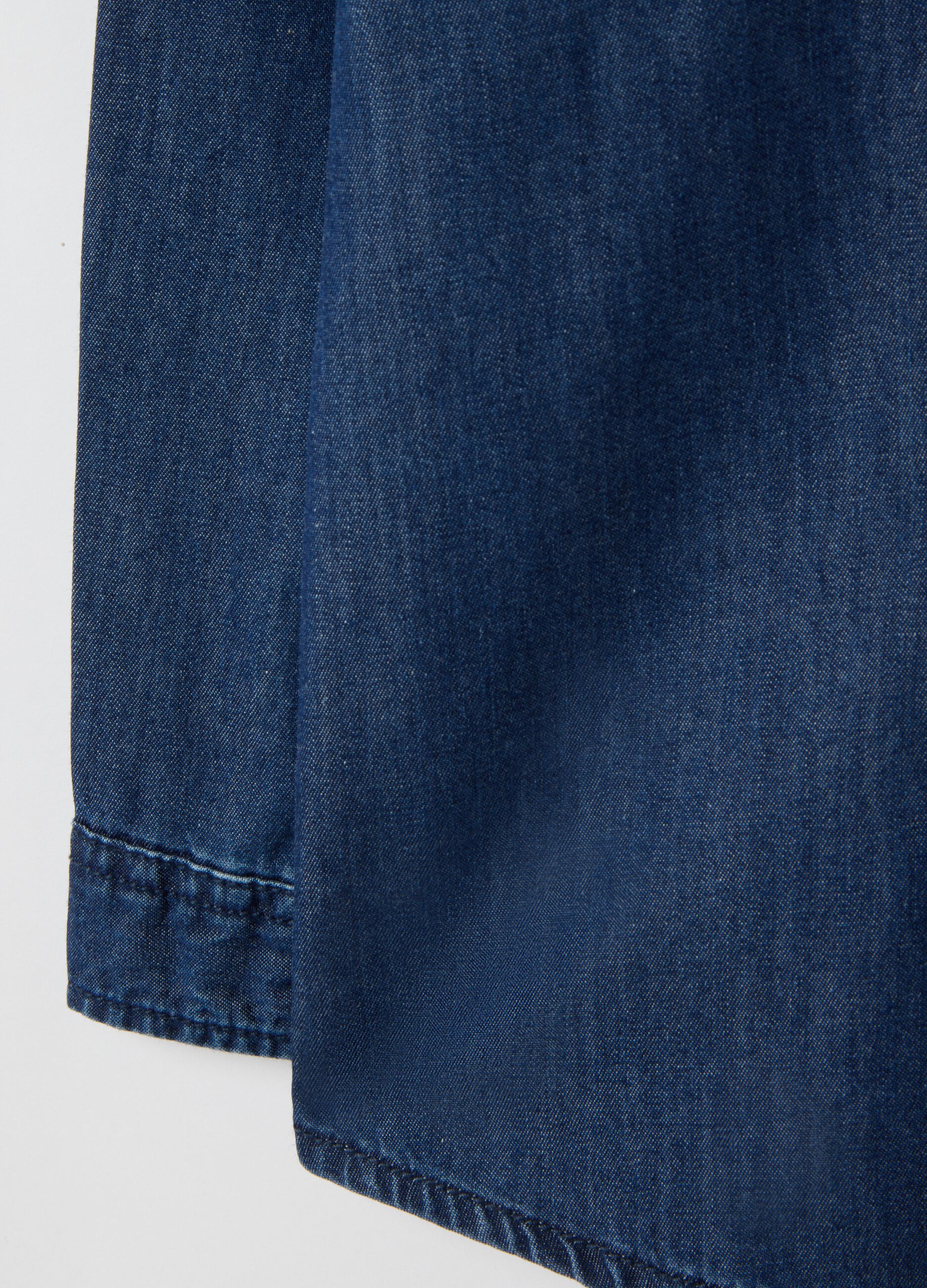 Blue pure cotton regular fit shirt for children