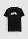 Black pure cotton regular fit t-shirt with Lakers logo_4