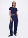 Blue cropped T-shirt in cotton_1