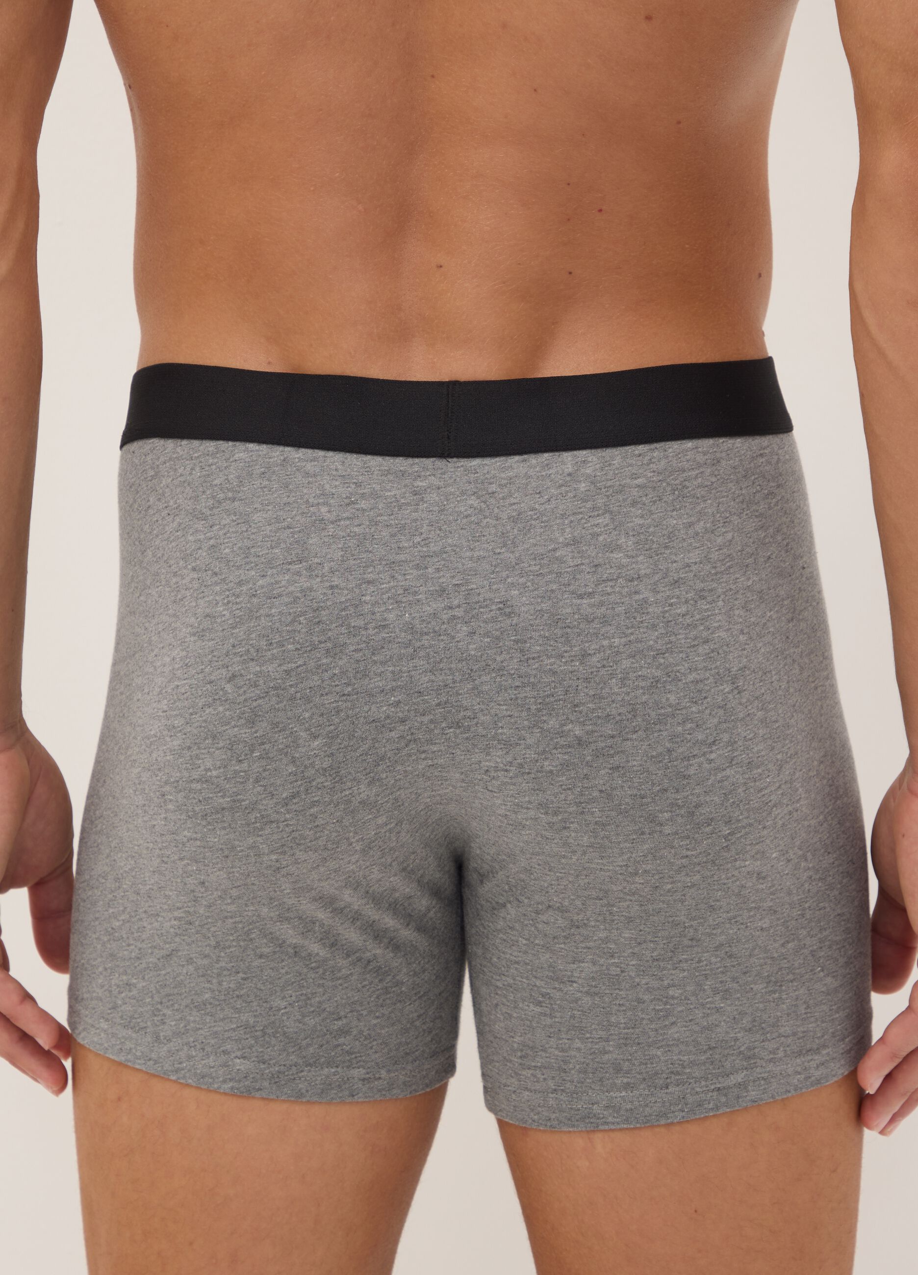 Men&rsquo;s multicolour organic stretch cotton midi boxer shorts (3-pack)