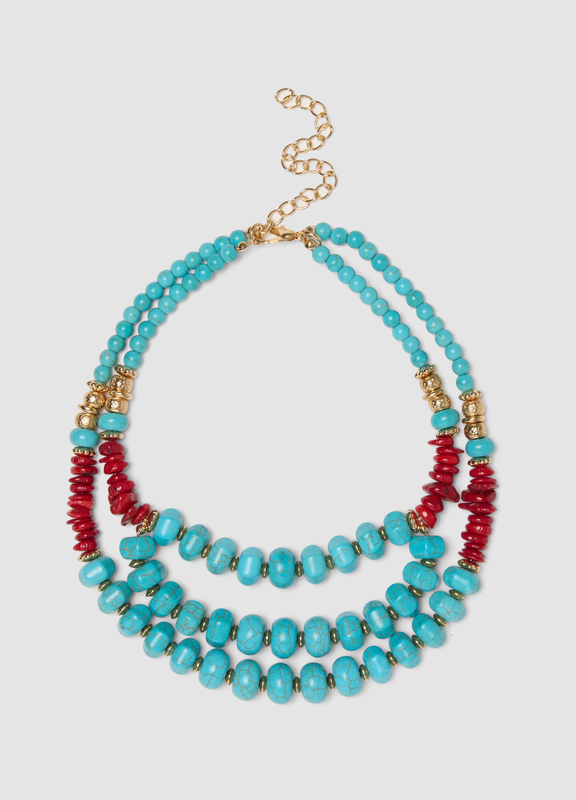 Collana multicolor con pietre