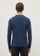 T-shirt blu a maniche lunghe in cotone elasticizzato regular fit_2