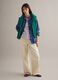 Blue denim jacket, pure cotton, regular fit with belt_1