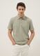 Green slim-fit short-sleeve pure cotton polo shirt_2