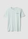 Blue slogan T-shirt in pure cotton, regular fit_4