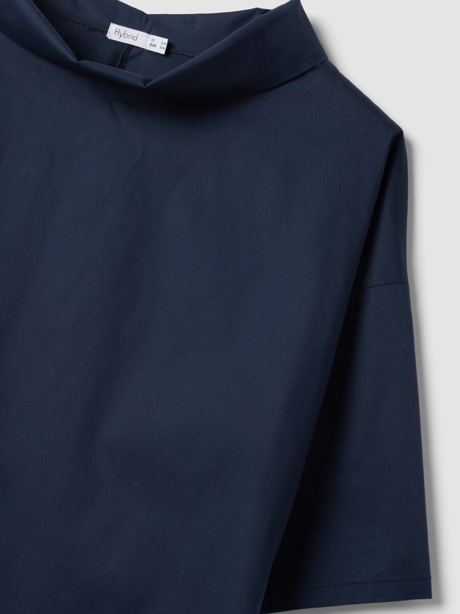 Maglia blu in cotone elasticizzato_5
