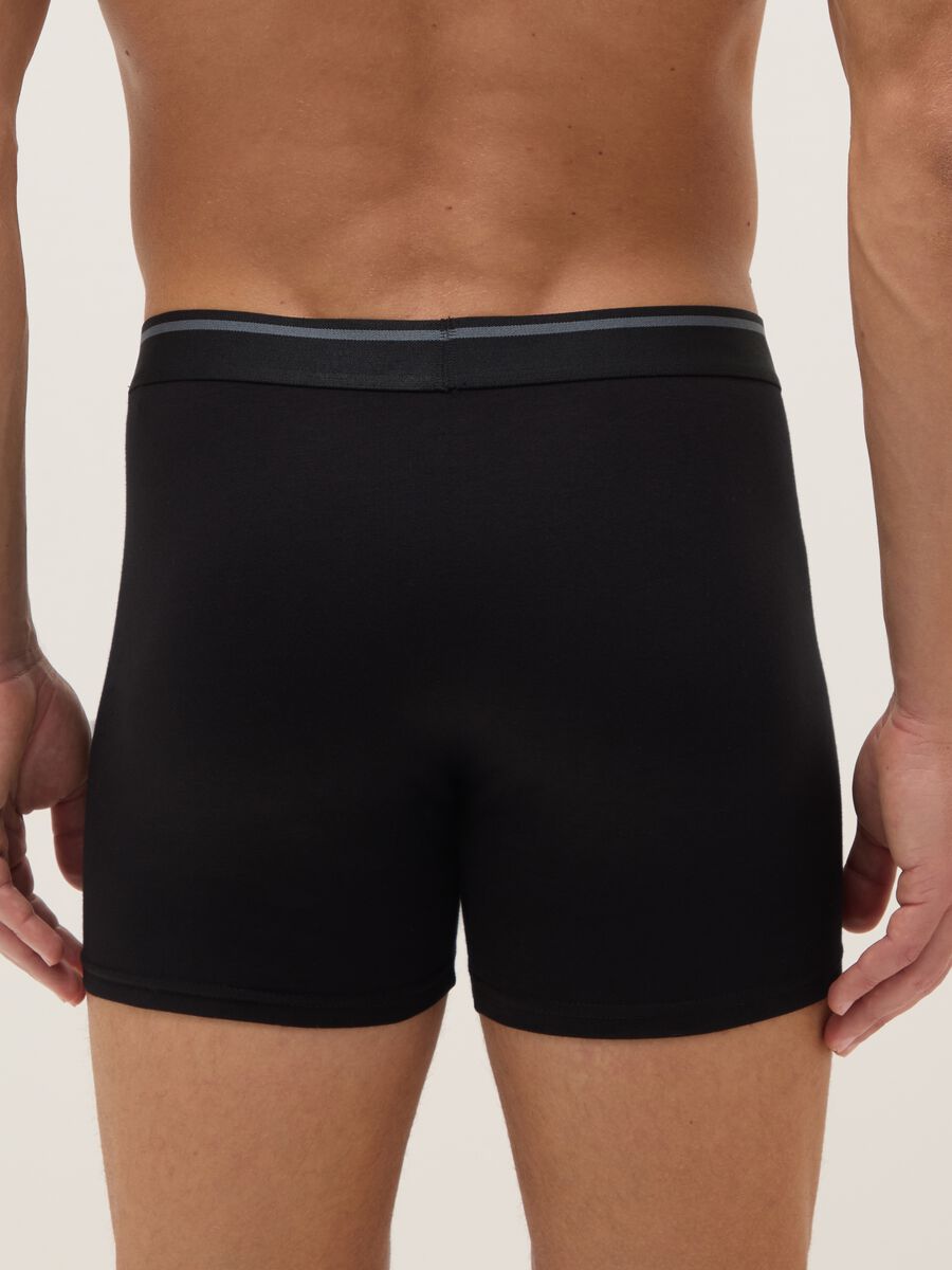 Tripack boxer midi in cotone organico elasticizzato multicolor regular fit_2