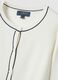 White viscose blend regular fit cardigan with buttons_5