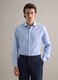 Blue pure cotton slim fit shirt_1