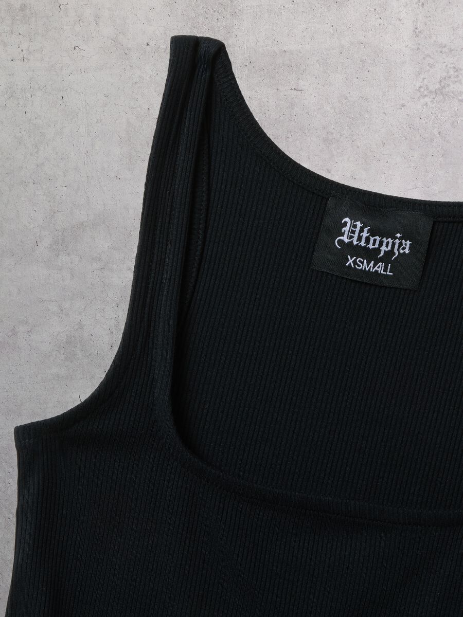 Black Square-Neck Tank Top_7