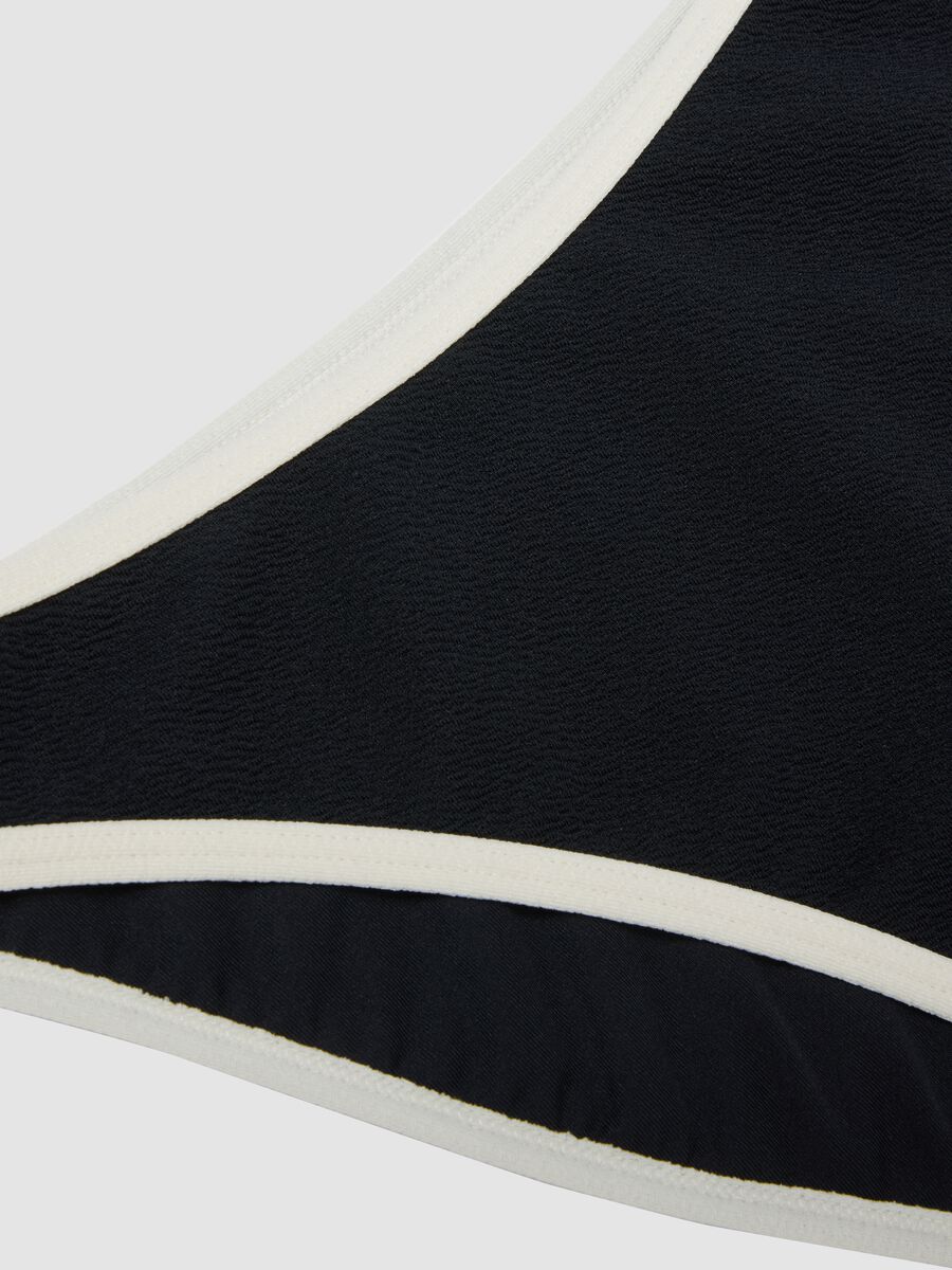 Black stretch swim briefs with white trim_6