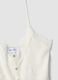 White stretch cotton fitted top with lace trim_5