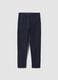 Girls' blue slim-fit stretch organic cotton treggings_0