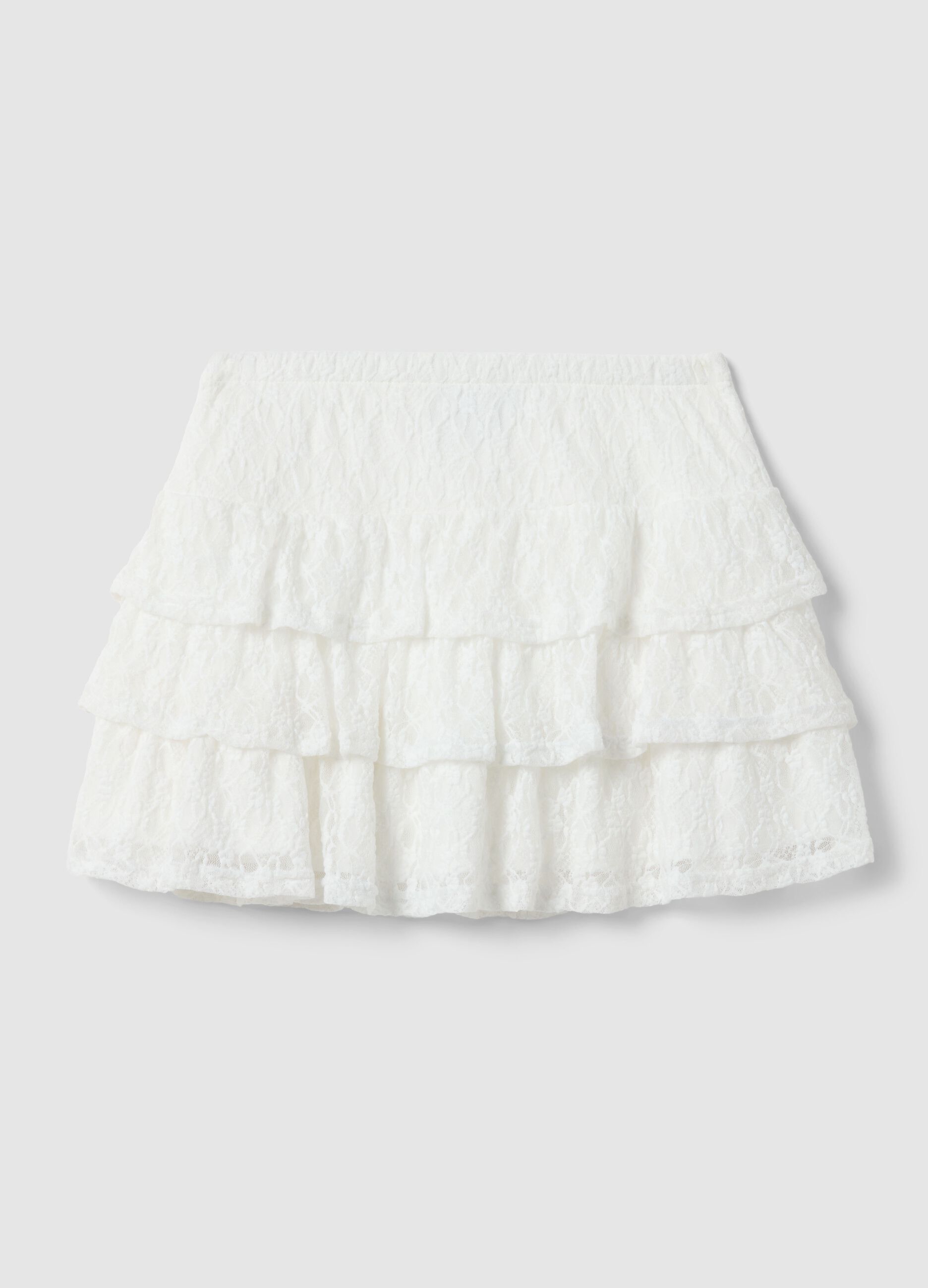 White lace skirt regular fit
