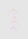 Two-pack of multicolour pure cotton baby bibs with embroidery_0