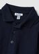Blue long-sleeved organic cotton polo shirt_2