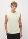 Men&rsquo;s green vest top in 100% cotton with regular fit_0