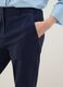 Blue Stretch Cotton Satin Trousers Regular Fit_3
