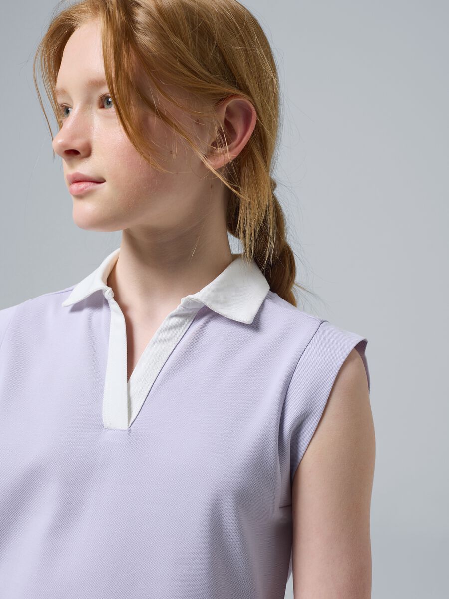 ALTAVIA COURT purple stretch-cotton sports polo shirt_1