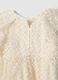 Girl's regular fit long beige cotton-blend dress_3