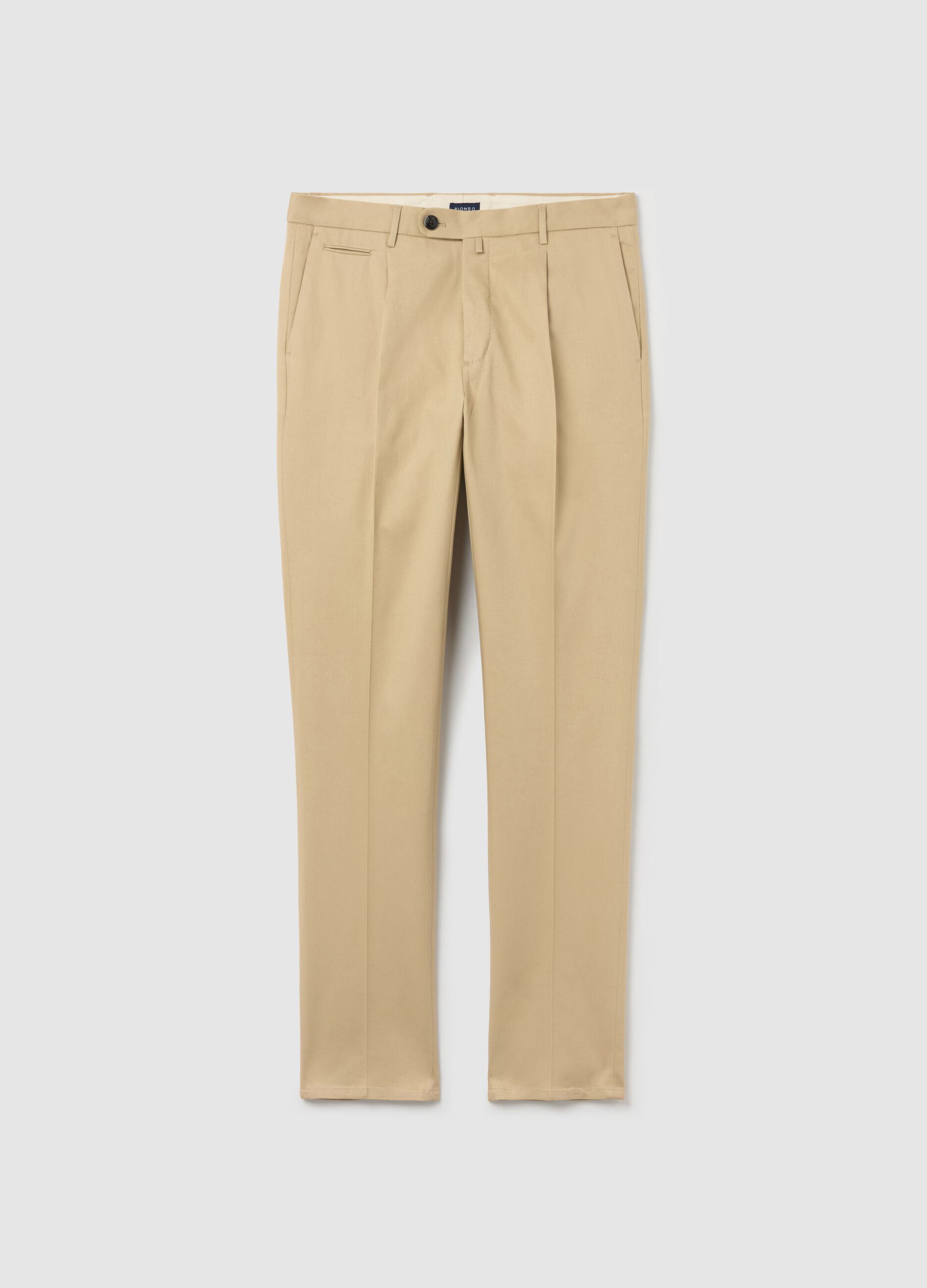 Contemporary chino trousers with darts