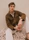 Light brown genuine leather jacket regular fit with full zip_0