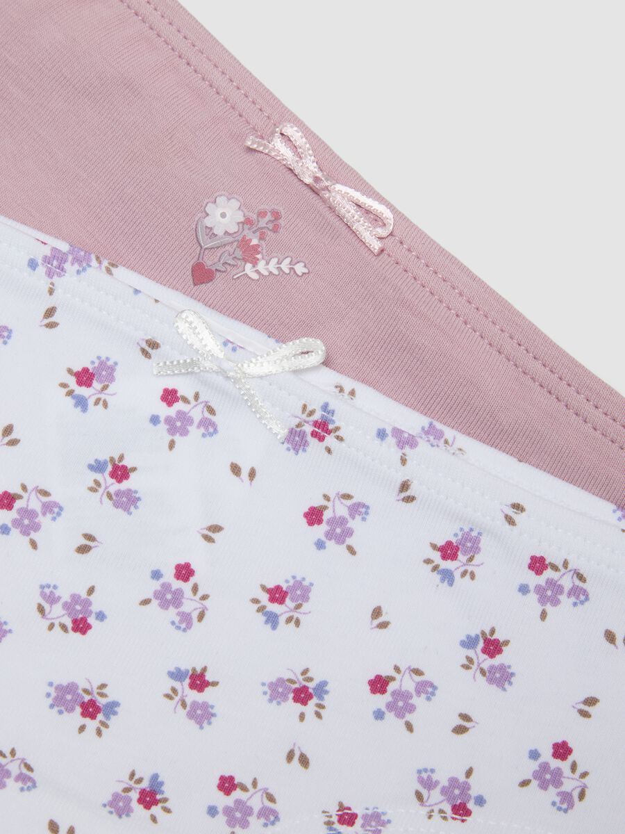 3-pack of multicolour baby girls&rsquo; briefs in stretch organic cotton blend_2