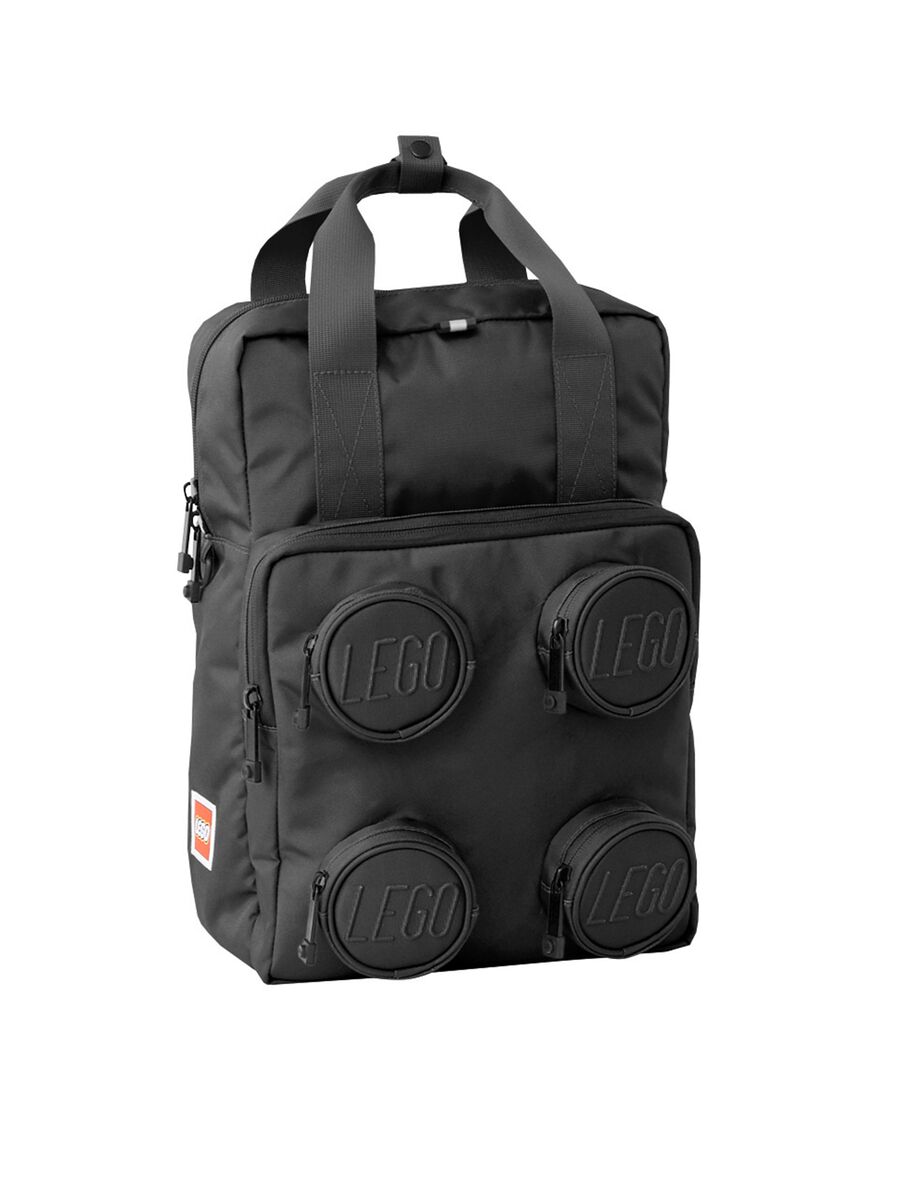 Black backpack with front pockets_0