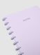 Purple notebook with lined pages in rigid cardboard with spiral_2