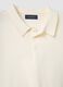 Regular fit white polo in cotton, linen, and silk blend_5