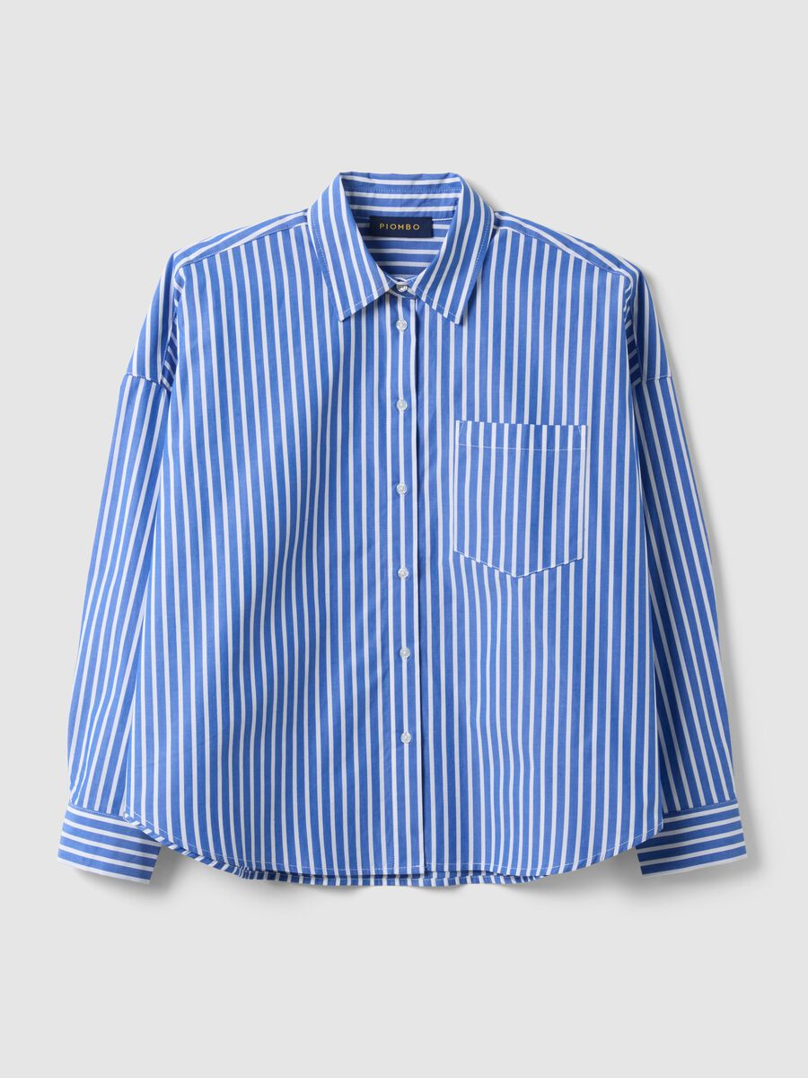 Multicolour striped pure cotton oversized fit shirt_4