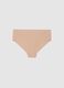 Beige regular fit stretch cotton briefs_4