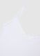 White pure cotton regular fit vest with lace trim_5