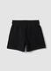 Blue regular-fit pure cotton shorts with elasticated waist for girls_1