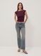 Purple stretch-fabric top_1