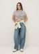Multicolour striped pure cotton t-shirt regular fit_1