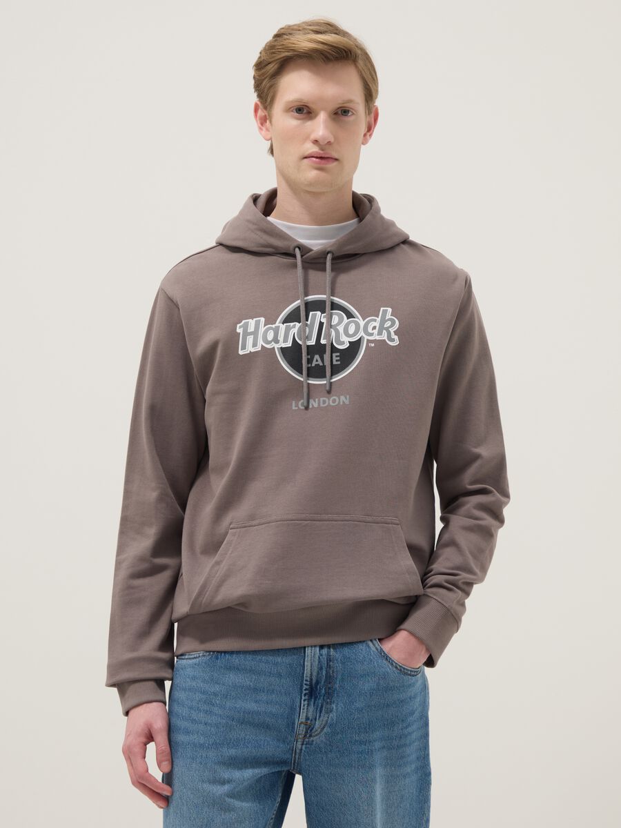 Grey pure cotton regular fit sweatshirt Hard Rock Cafe London_0