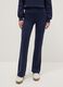 Blue Stretch Cotton Flare Fit Leggings_1