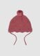 Pink pure organic cotton openwork jacquard hat_2