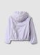 Purple hooded rain jacket with zip for girls_1