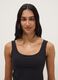 Black regular fit tank top with wide straps_0