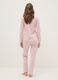Multicolour striped pyjamas in pure cotton regular fit with V-neck_2