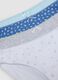Seven-pack of multicolour girls&rsquo; briefs in stretch organic cotton_2