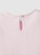 Pink pure cotton regular fit girl's T-shirt with teddy bear_2